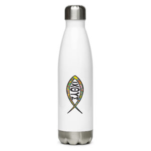 Stainless steel water bottle - ICHTHYS (Greek)
